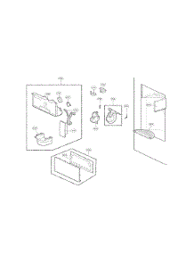 Dispenser Part parts for Kenmore Refrigerator 795.72063316 (79572063316, 795 72063316) from AppliancePartsPros.com