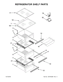 Refrigerator Shelf Parts parts for Kenmore Refrigerator 106.51773510 (10651773510, 106 51773510) from AppliancePartsPros.com