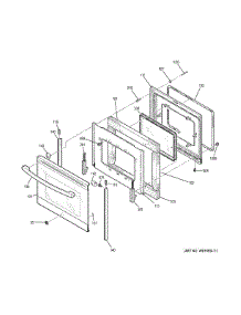 Door parts for Ge Range JS645SL3SS from AppliancePartsPros.com