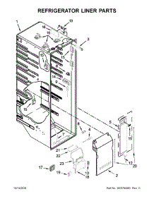 Refrigerator Liner Parts parts for Kenmore Refrigerator 106.51772510 (10651772510, 106 51772510) from AppliancePartsPros.com