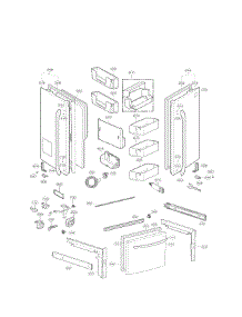 Door Parts parts for Kenmore Refrigerator 795.71032012 (79571032012, 795 71032012) from AppliancePartsPros.com