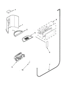 Dispenser Parts parts for Kenmore Refrigerator 106.51712410 (10651712410, 106 51712410) from AppliancePartsPros.com
