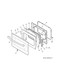 Door parts for Ge Range JD630SF8SS from AppliancePartsPros.com