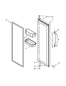 Refrigerator Door Parts parts for Kenmore Refrigerator 106.51713410 (10651713410, 106 51713410) from AppliancePartsPros.com