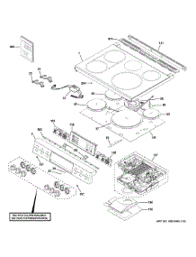 Control Panel & Cooktop parts for Ge Range CHS950P4M1W2 from AppliancePartsPros.com
