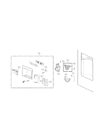 Dispenser Parts parts for Kenmore Refrigerator 795.74092410 (79574092410, 795 74092410) from AppliancePartsPros.com