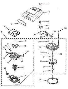 Nozzle And Motor Assembly parts for Kenmore Vacuum 4034 from AppliancePartsPros.com