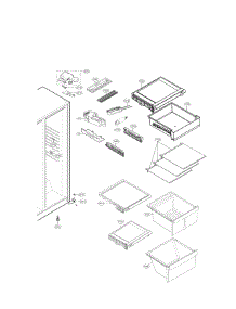 Refrigerator Parts parts for Kenmore Refrigerator 795.51822410 (79551822410, 795 51822410) from AppliancePartsPros.com