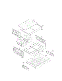 Refrigerator Pantry Parts parts for Kenmore Refrigerator 795.73033410 (79573033410, 795 73033410) from AppliancePartsPros.com