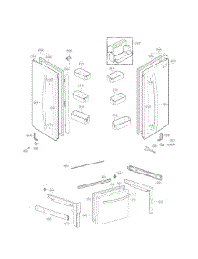 Door Parts parts for Kenmore Refrigerator 795.73033410 (79573033410, 795 73033410) from AppliancePartsPros.com