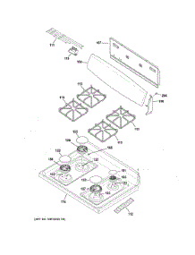 Control Panel & Cooktop parts for Ge Range JGBS30DEK2BB from AppliancePartsPros.com
