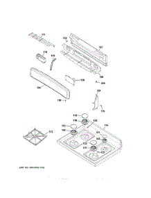 Cooktop parts for Ge Range JGB450DEK2WW from AppliancePartsPros.com