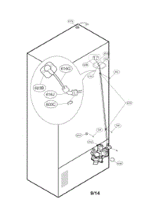 Valve And Water Tube Parts parts for Kenmore Refrigerator 795.72489410 (79572489410, 795 72489410) from AppliancePartsPros.com
