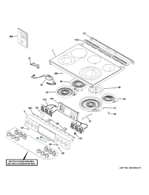 Control Panel & Cooktop parts for Ge Range CES750P3M1D1 from AppliancePartsPros.com