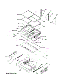 Fresh Food Shelves parts for Ge Refrigerator GYE22HSKDSS from AppliancePartsPros.com