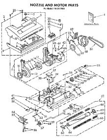 Nozzle And Motor parts for Kenmore Vacuum 116.3917080 (1163917080, 116 3917080) from AppliancePartsPros.com