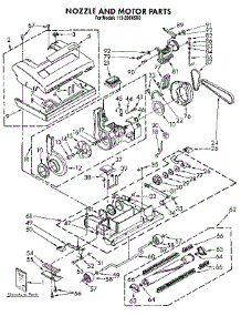 Nozzle And Motor parts for Kenmore Vacuum 116.3956580 (1163956580, 116 3956580) from AppliancePartsPros.com