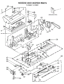 Nozzle And Motor parts for Kenmore Vacuum 116.3936081 (1163936081, 116 3936081) from AppliancePartsPros.com