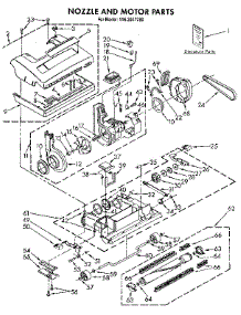 Nozzle And Motor parts for Kenmore Vacuum 116.3927280 (1163927280, 116 3927280) from AppliancePartsPros.com