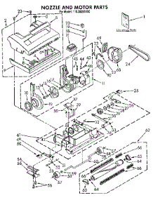 Nozzle And Motor parts for Kenmore Vacuum 116.3926583C (1163926583C, 116 3926583C) from AppliancePartsPros.com