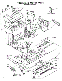 Nozzle And Motor parts for Kenmore Vacuum 116.3926583 (1163926583, 116 3926583) from AppliancePartsPros.com