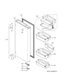 Fresh Food Door - Rh parts for Ge Refrigerator ZWE23ESHKSS from AppliancePartsPros.com