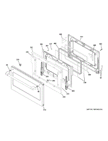Lower Door parts for Ge Range CGB550P3M1D1 from AppliancePartsPros.com