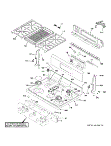 Control Panel & Cooktop parts for Ge Range CGB550P3M1D1 from AppliancePartsPros.com