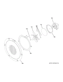 Convection Fan parts for Ge Range CGB500P3M1D1 from AppliancePartsPros.com