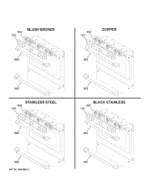 Cafe Customization parts for Ge Range CGB500P3M1D1 from AppliancePartsPros.com