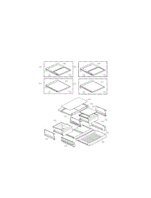 Refrigerator Compartment Parts parts for Kenmore Refrigerator 795.72063113 (79572063113, 795 72063113) from AppliancePartsPros.com