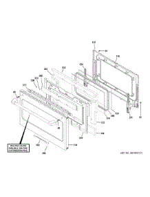 Lower Door parts for Ge Range CGS750P4M1W2 from AppliancePartsPros.com