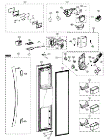 Freezer Door parts for Kenmore Refrigerator 401.41003011 (40141003011, 401 41003011) from AppliancePartsPros.com