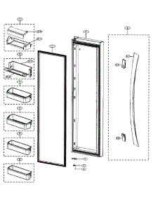 Fridge Door parts for Kenmore Refrigerator 401.41003011 (40141003011, 401 41003011) from AppliancePartsPros.com