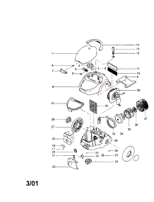 Vacuum Cleaner parts for Kenmore Vacuum 721.21295000 (72121295000, 721 21295000) from AppliancePartsPros.com
