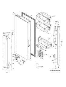 Fresh Food Door - Lh parts for Ge Refrigerator CWE23SSHKSS from AppliancePartsPros.com