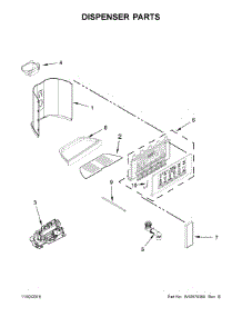Dispenser Parts parts for Kenmore Refrigerator 106.41163310 (10641163310, 106 41163310) from AppliancePartsPros.com