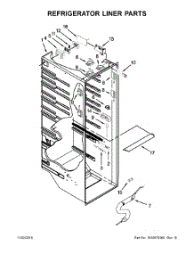 Refrigerator Liner Parts parts for Kenmore Refrigerator 106.41169310 (10641169310, 106 41169310) from AppliancePartsPros.com
