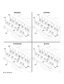 Cafe Customization parts for Ge Range CGY366P2M1S1 from AppliancePartsPros.com