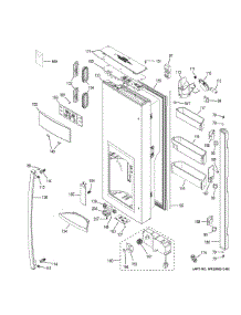 Dispenser Door parts for Ge Refrigerator GFE28HMKCES from AppliancePartsPros.com