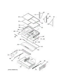 Fresh Food Shelves parts for Ge Refrigerator GFE28HMKCES from AppliancePartsPros.com