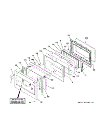 Door parts for Ge Range CGY366P4M1W2 from AppliancePartsPros.com
