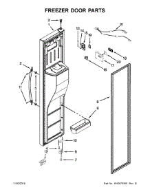 Freezer Door Parts parts for Kenmore Refrigerator 106.41162310 (10641162310, 106 41162310) from AppliancePartsPros.com