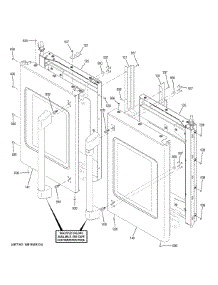 Doors parts for Ge Range CTS90FP4M1W2 from AppliancePartsPros.com