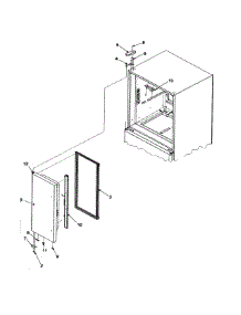 Left Refrigerator Door parts for Kenmore Refrigerator 596.73503203 (59673503203, 596 73503203) from AppliancePartsPros.com