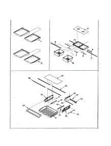 Refrigerator Shelving parts for Kenmore Refrigerator 596.73503203 (59673503203, 596 73503203) from AppliancePartsPros.com