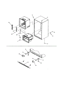 Interior Cabinet parts for Kenmore Refrigerator 596.73503203 (59673503203, 596 73503203) from AppliancePartsPros.com