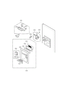 Dispenser Parts parts for Kenmore Refrigerator 795.71083015 (79571083015, 795 71083015) from AppliancePartsPros.com