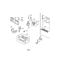 Dispenser Parts parts for Kenmore Refrigerator 795.72063110 (79572063110, 795 72063110) from AppliancePartsPros.com