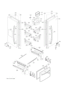Door Parts parts for Kenmore Refrigerator 795.78343802 (79578343802, 795 78343802) from AppliancePartsPros.com
